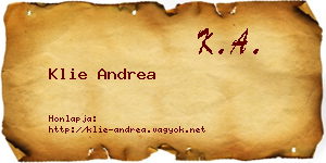 Klie Andrea névjegykártya