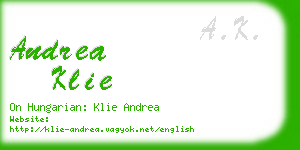 andrea klie business card